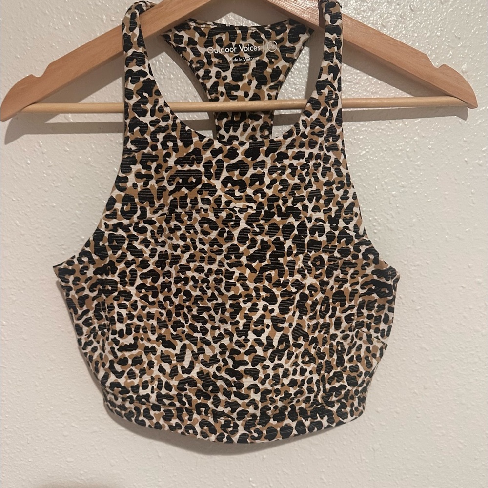 Outdoor Voices Animal Print Crop Top